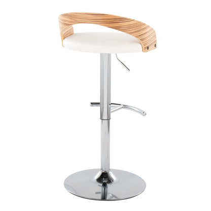 Grotto Adjustable Barstool with Swivel Footrest