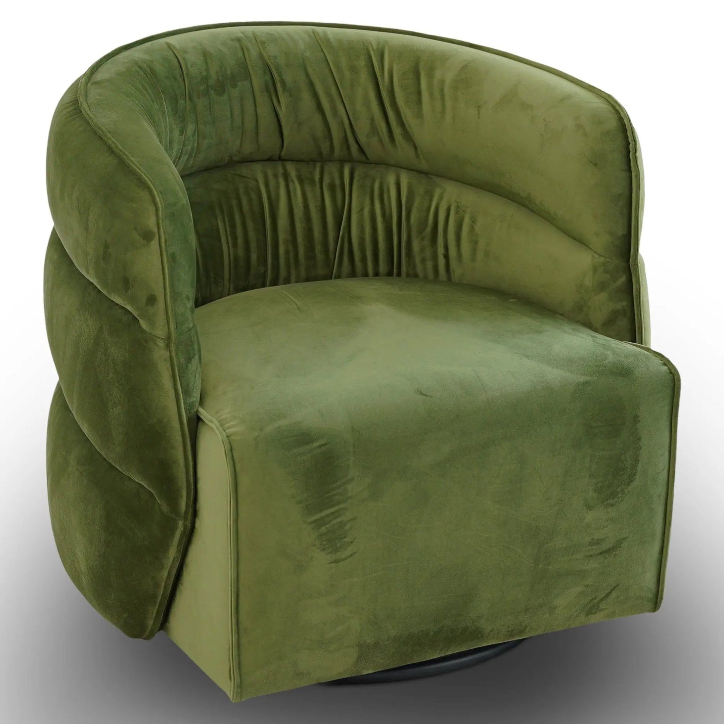 Walden Stylish Swivel Chair olive green velvet curved back by Unique Piece Furniture on Tampa Home & Garden Store