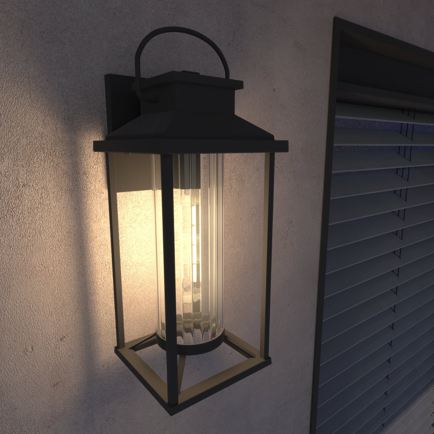 Textured Metal Porch and Rustproof Outdoor Lights