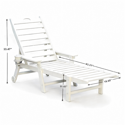 Durable HDPE Chaise Lounge Chair for Outdoor Use