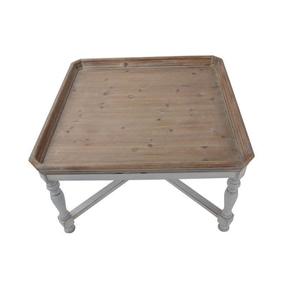 Narrow Alcott Side Table in light fir with white turned legs on Tampa Home & Garden Store