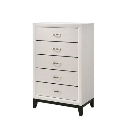 Contemporary 5 Drawer Tall Chest with Finish