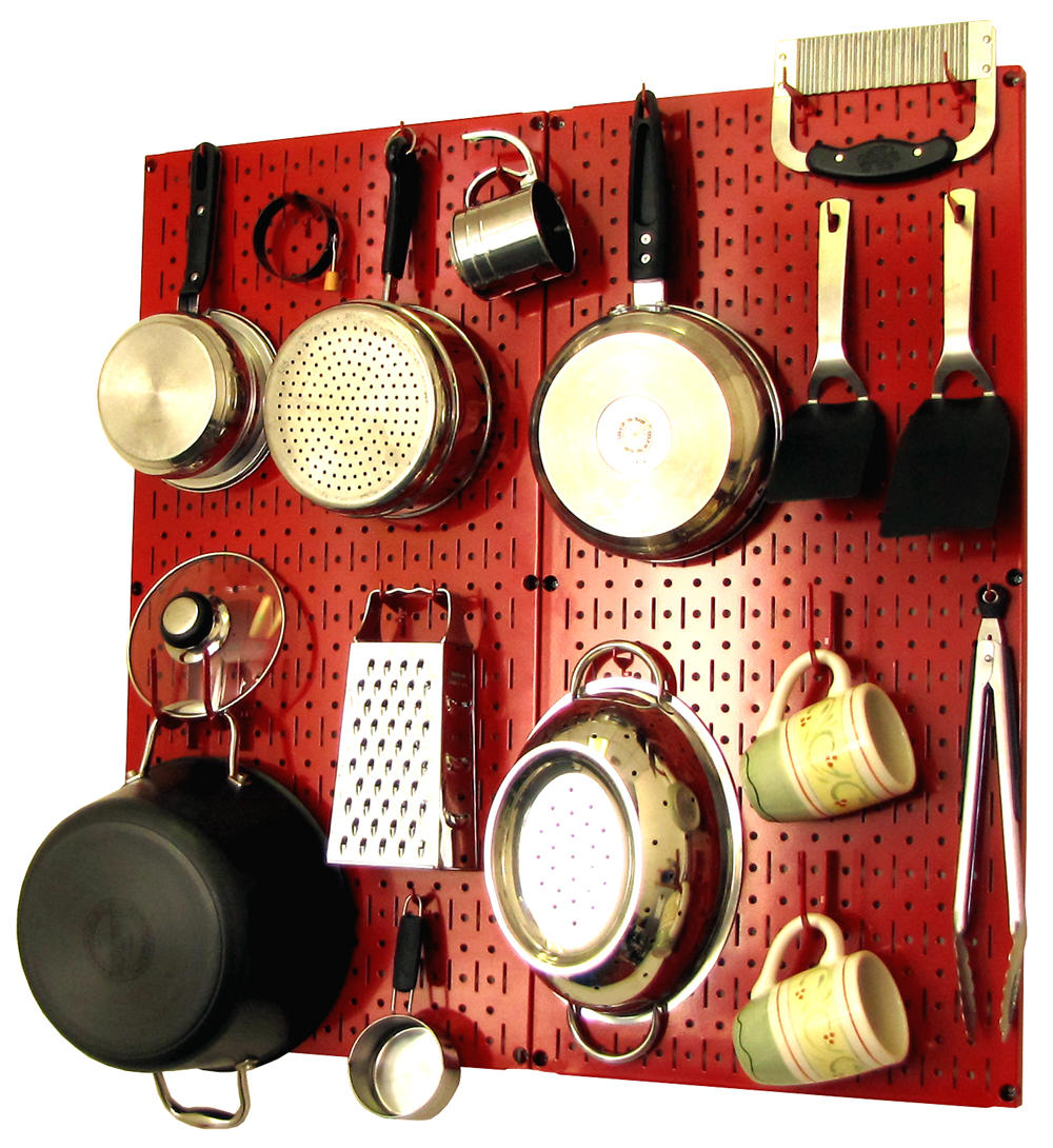 Kitchen Pegboard Storage Rack for Pots and Pans