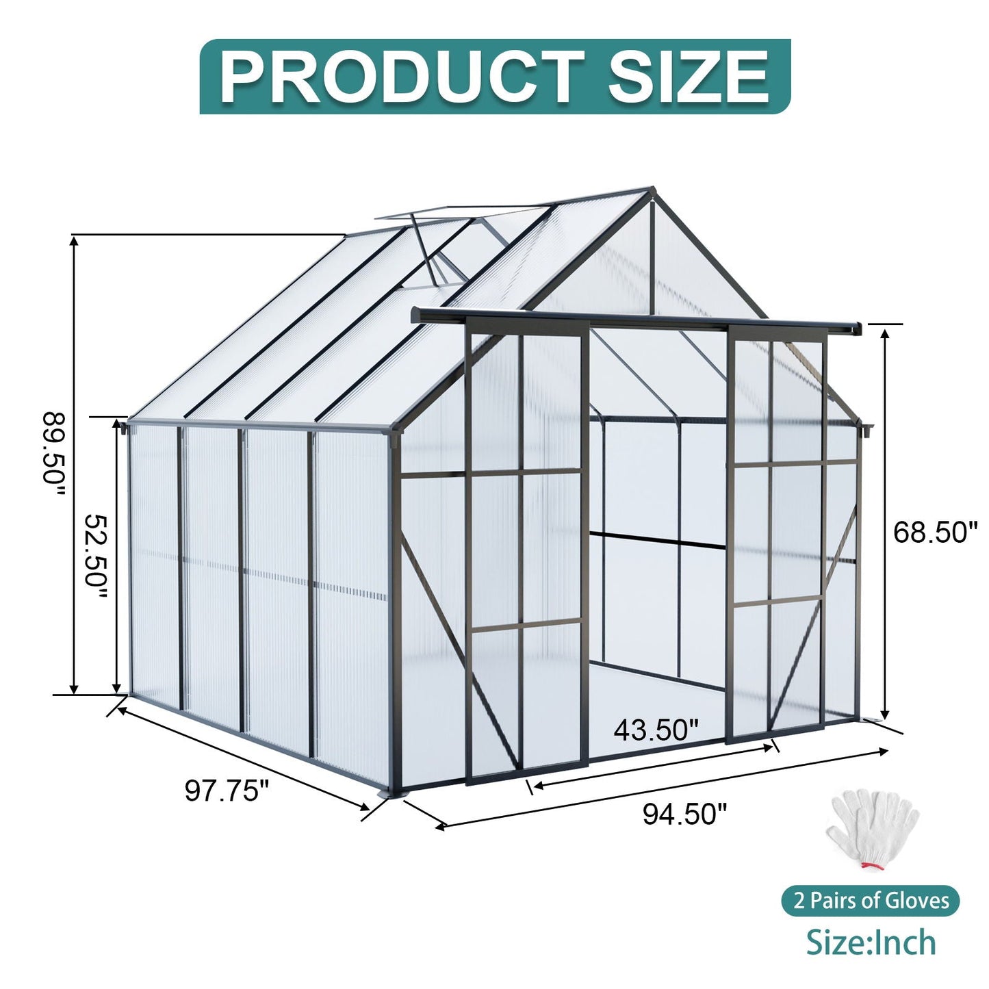 Heavy Duty Double Door Polycarb House and Pegs