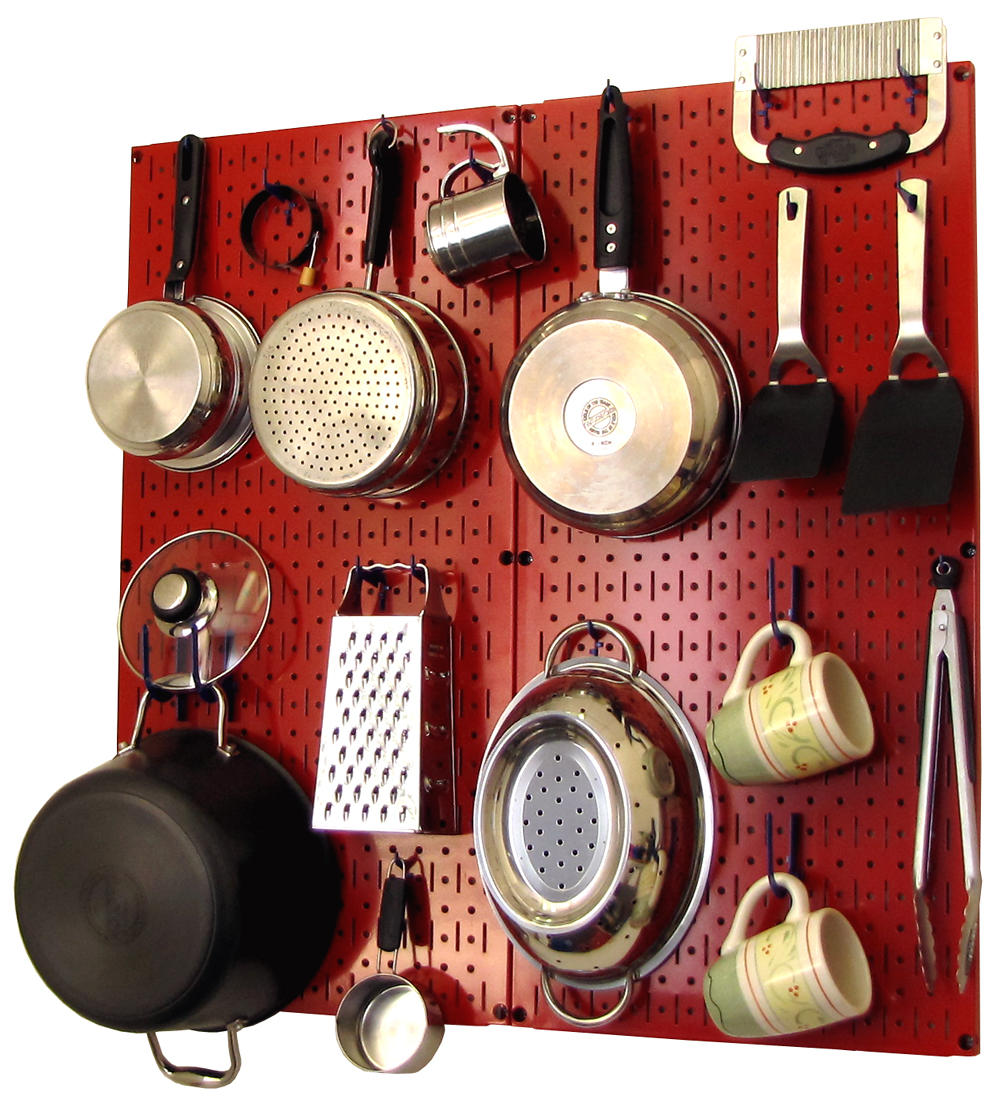 Kitchen Pegboard Storage Rack for Pots and Pans