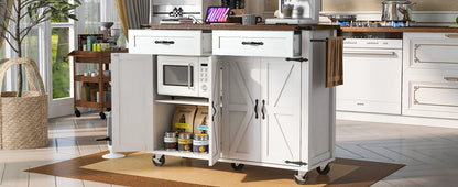 Large Farmhouse Kitchen Island and Power Outlet
