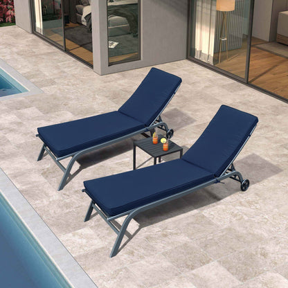 Outdoor Chaise Lounge Seat and Back Cushion