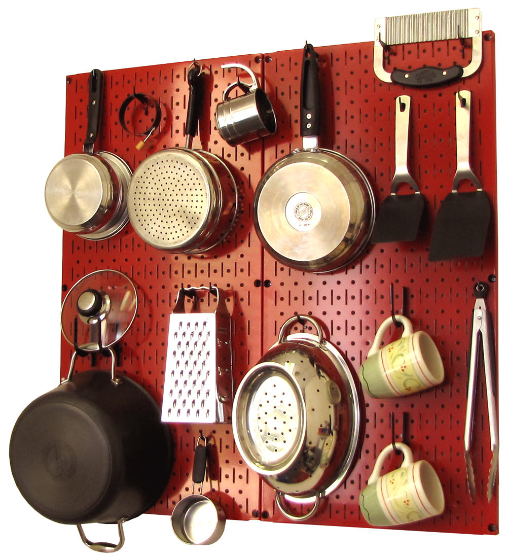 Kitchen Pegboard Storage Rack for Pots and Pans