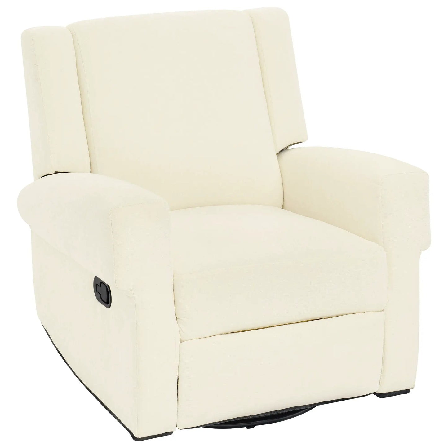 Beige fabric manual recliner chair with swivel rocker and dual recline angles on Tampa Home & Garden Store