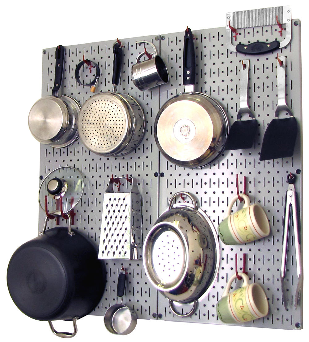 Kitchen Pegboard Storage Rack for Pots and Pans