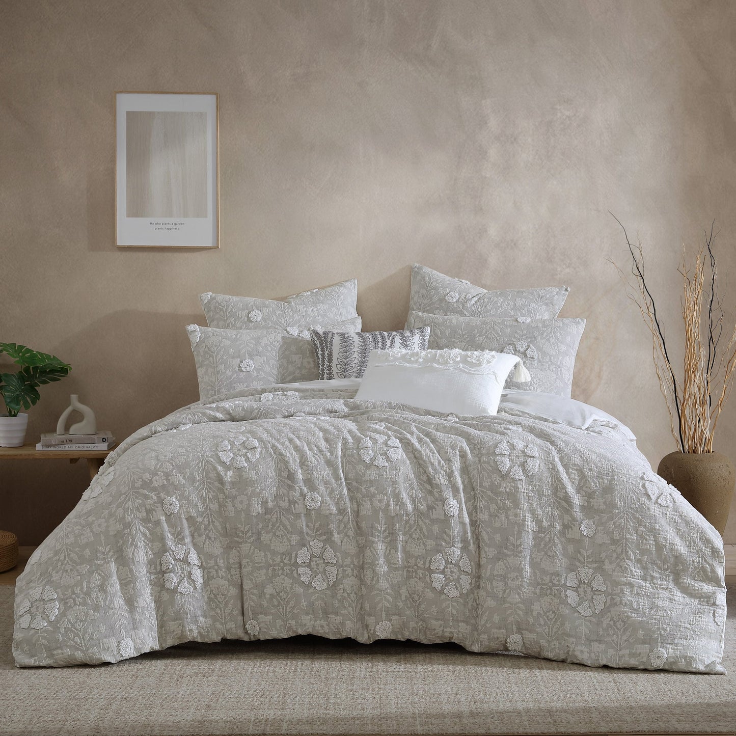 Tacey 5 Piece Textured And Cotton Bedding