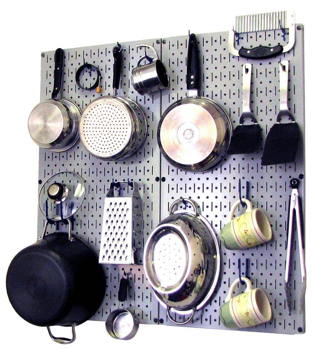 Kitchen Pegboard Storage Rack for Pots and Pans