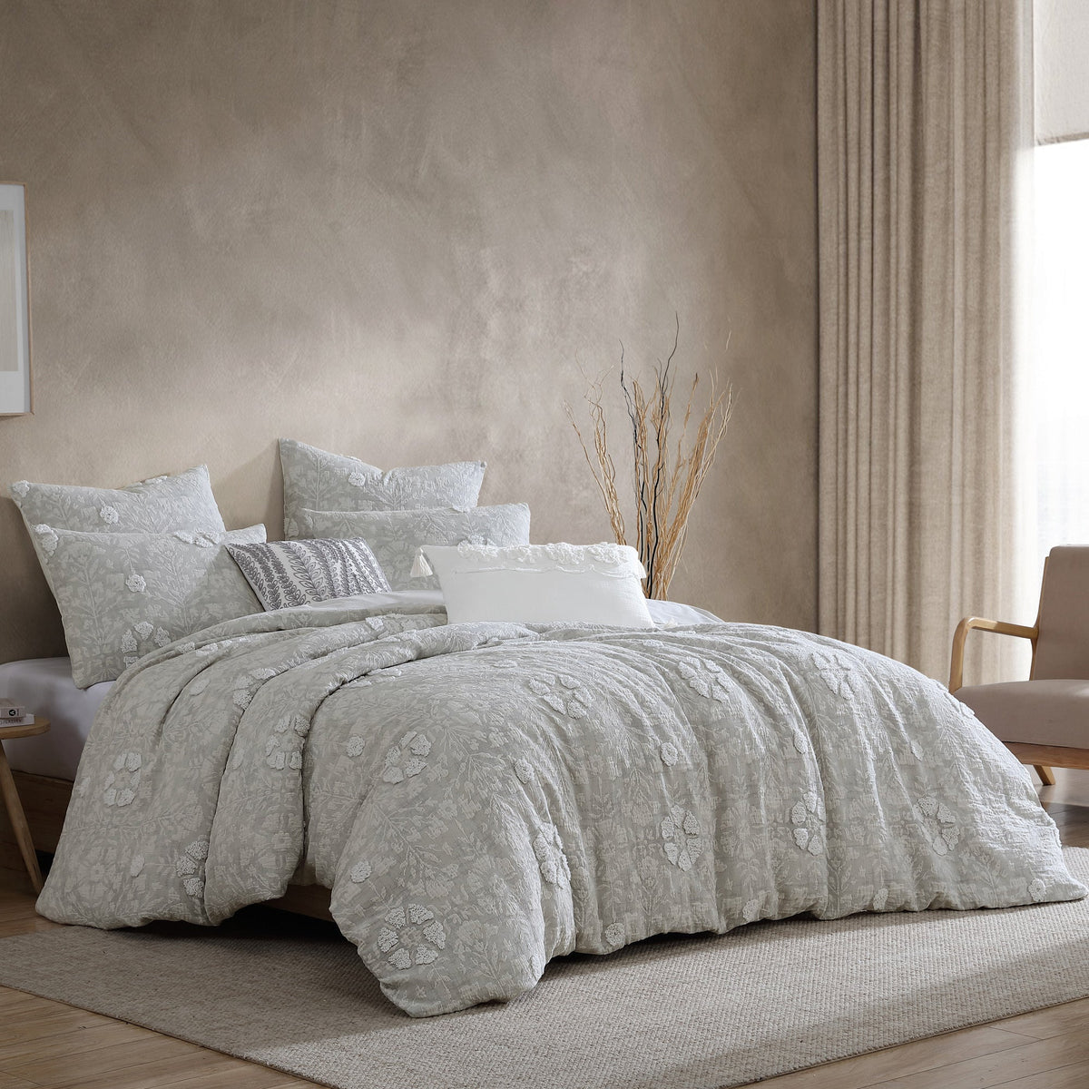 Tacey 5 Piece Textured And Cotton Bedding