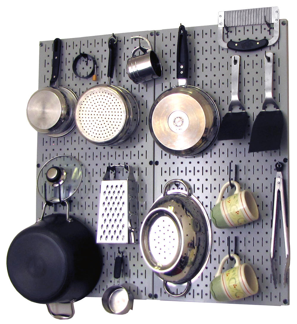 Kitchen Pegboard Storage Rack for Pots and Pans