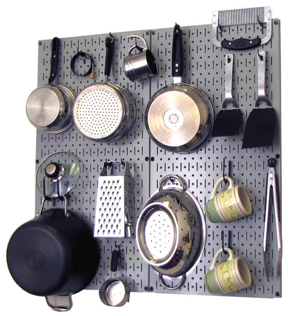 Kitchen Pegboard Storage Rack for Pots and Pans