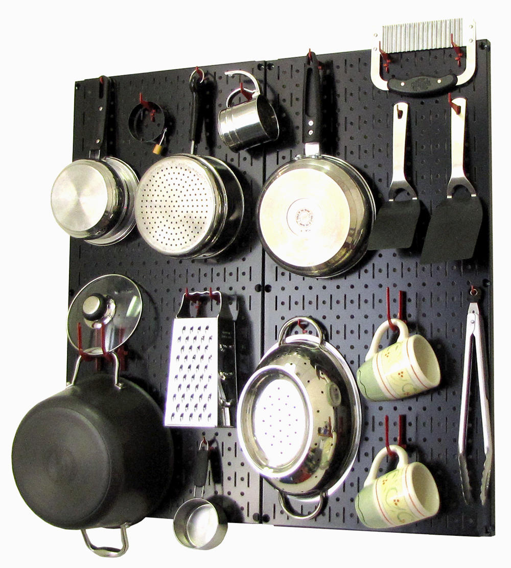 Kitchen Pegboard Storage Rack for Pots and Pans