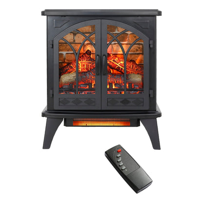 3D Flame Electric Infrared Quartz Fireplace Stove Antique Black with remote by HouseOfZazla on Tampa Home & Garden Store