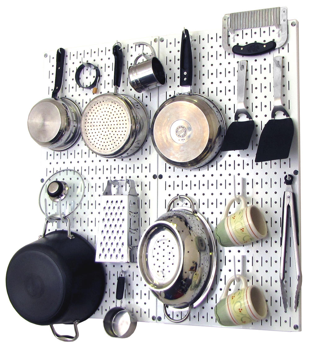 Kitchen Pegboard Storage Rack for Pots and Pans