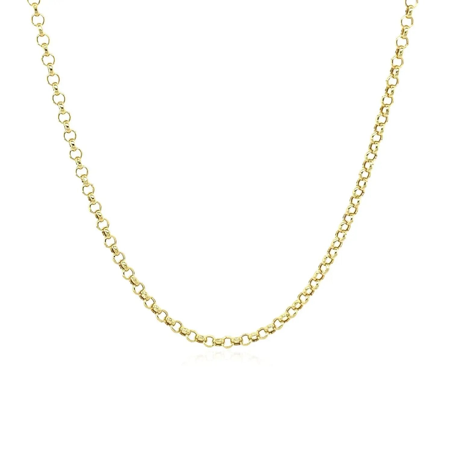 14k yellow gold rolo chain necklace 1.9mm, brand Bids.com on Tampa Home & Garden Store