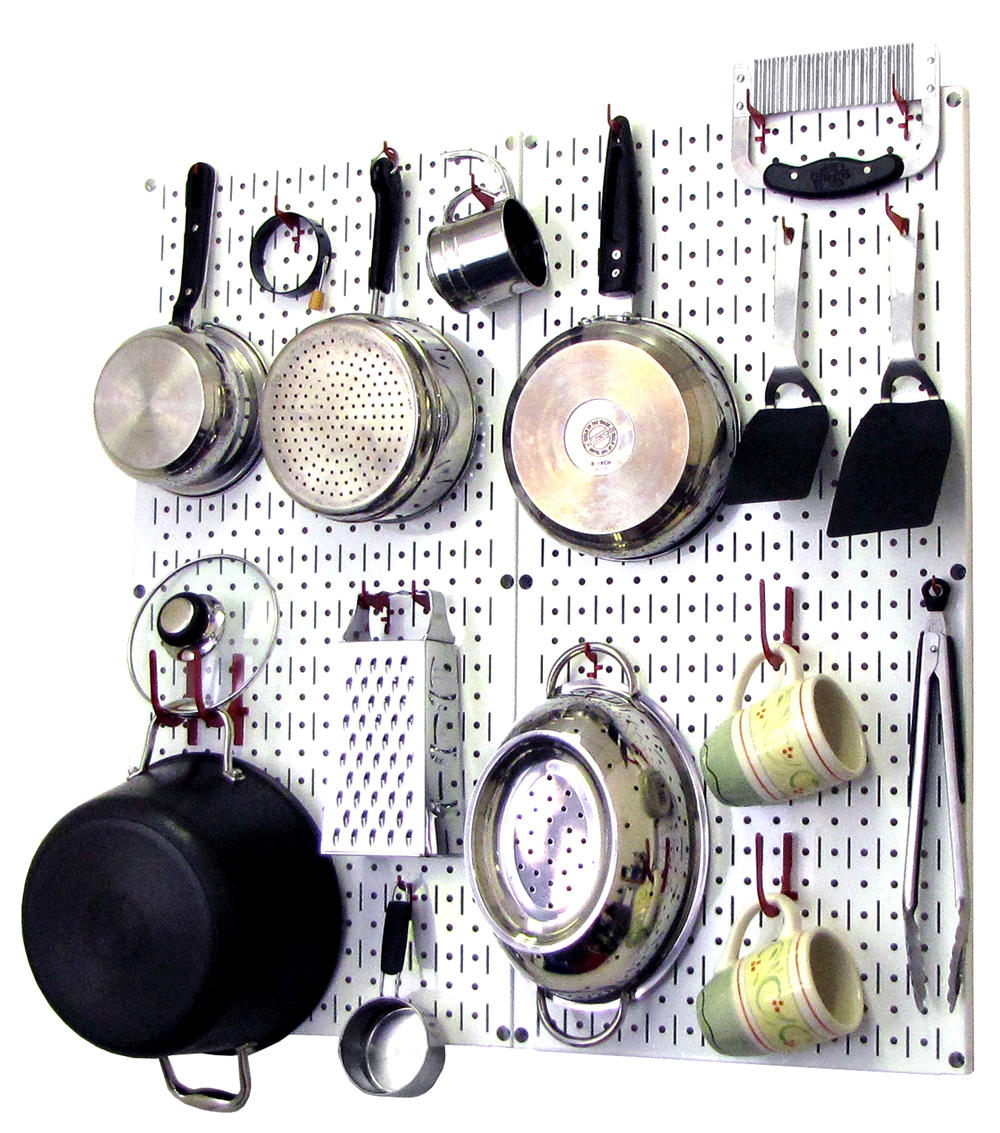 Kitchen Pegboard Storage Rack for Pots and Pans