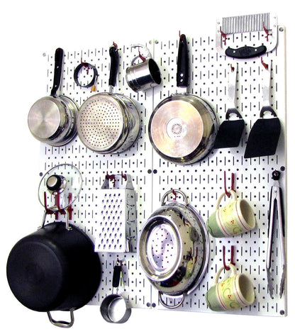 Kitchen Pegboard Storage Rack for Pots and Pans