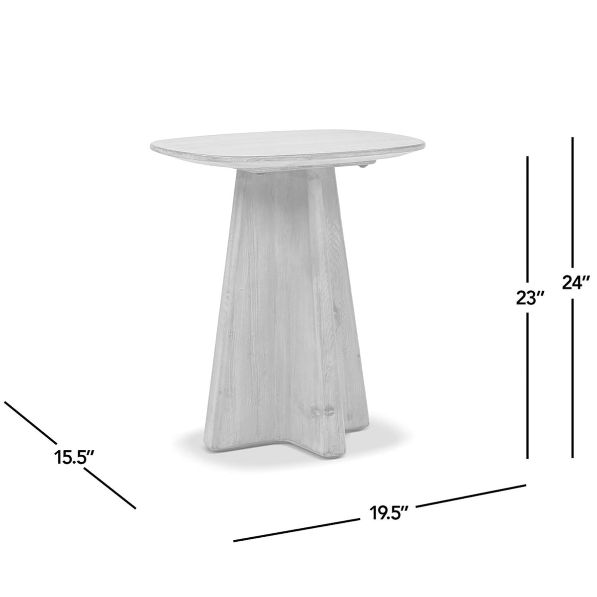 Antique brown rectangular end table with sculptural pedestal base HouseOfZazla end tables on Tampa Home & Garden Store