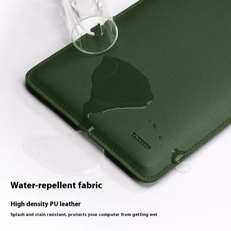 Laptop bag doubles as a mouse pad, green water-repellent PU leather by FLIPSTYLEZLLC on Tampa Home & Garden Store