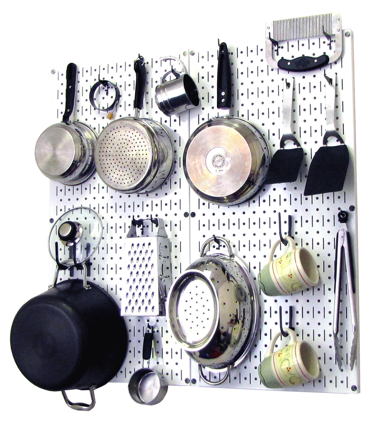 Kitchen Pegboard Storage Rack for Pots and Pans
