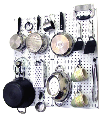 Kitchen Pegboard Storage Rack for Pots and Pans