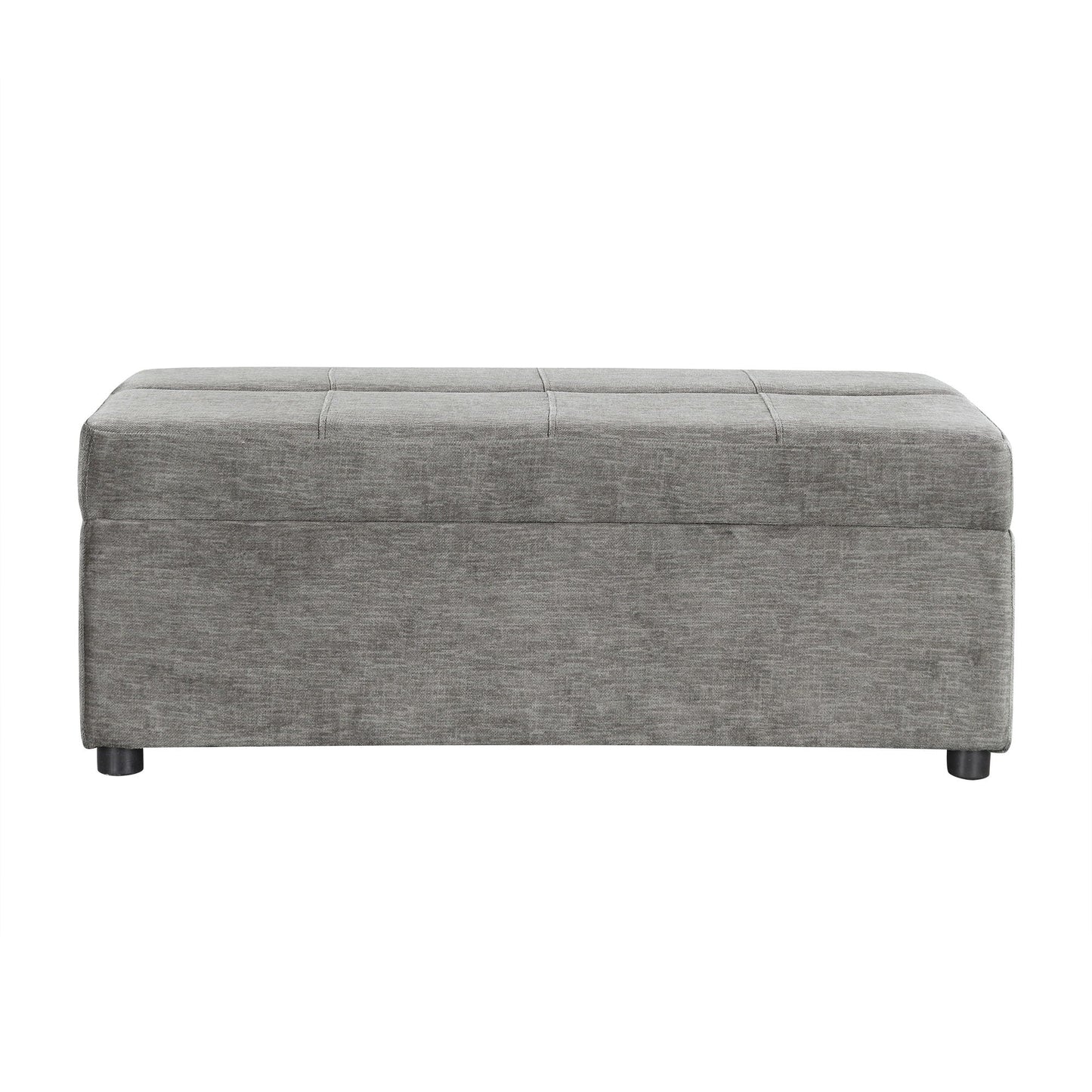 HouseOfZazla twin size folding ottoman sleeper bed in gray fabric with tufted top on Tampa Home & Garden Store