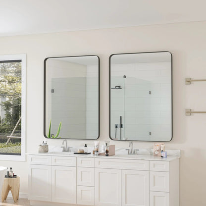 Rectangular Wall Mirror with Metal Frame