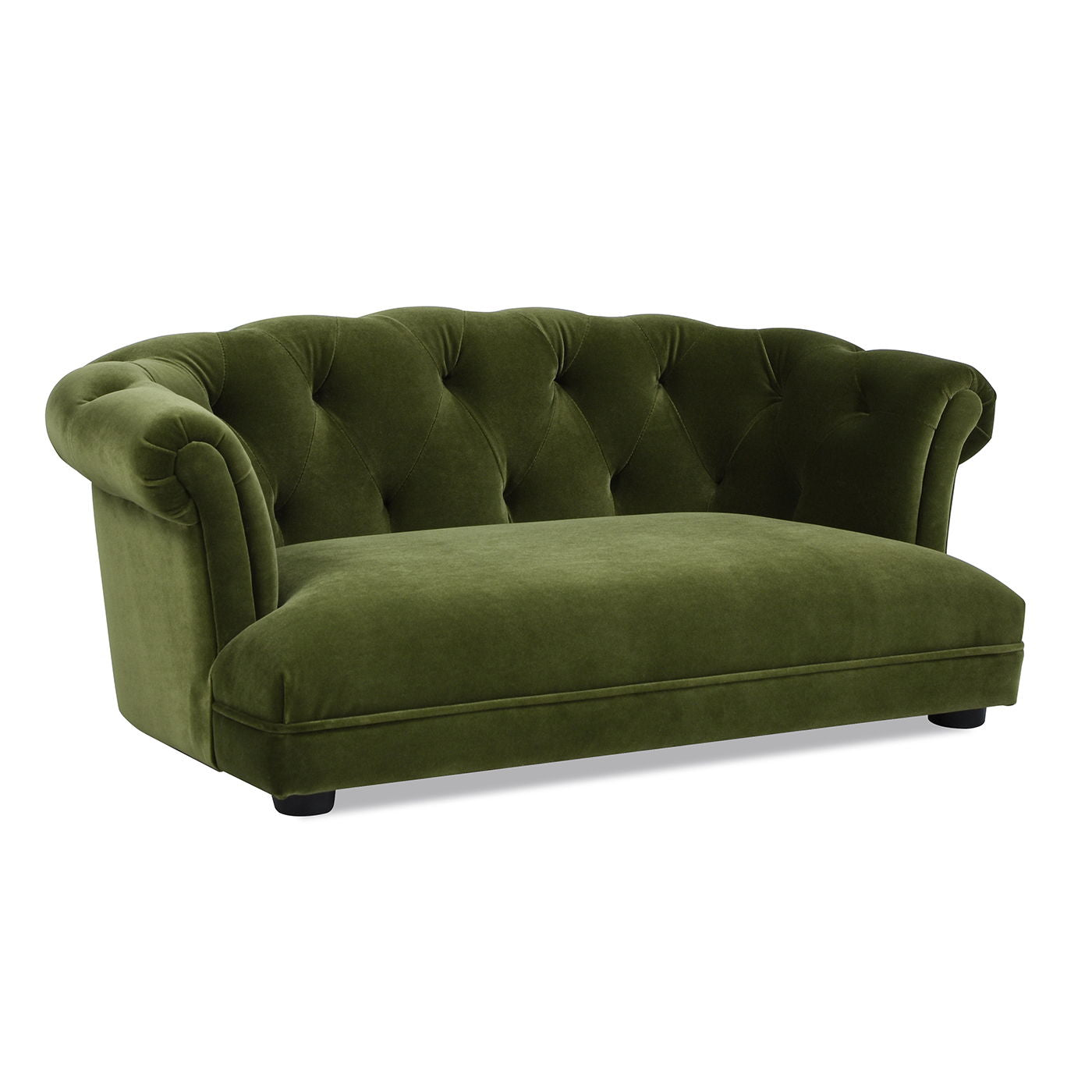 Kiki Chesterfield dog sofa bed Medium olive green velvet by HouseOfZazla on Tampa Home & Garden Store