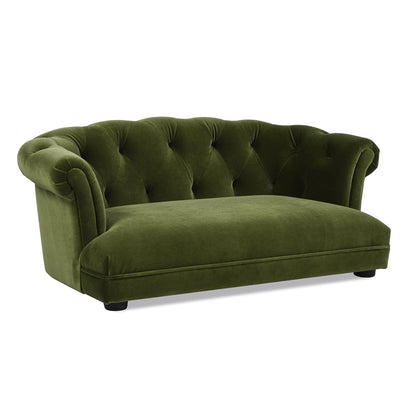 Kiki Chesterfield dog sofa bed Medium olive green velvet by HouseOfZazla on Tampa Home & Garden Store
