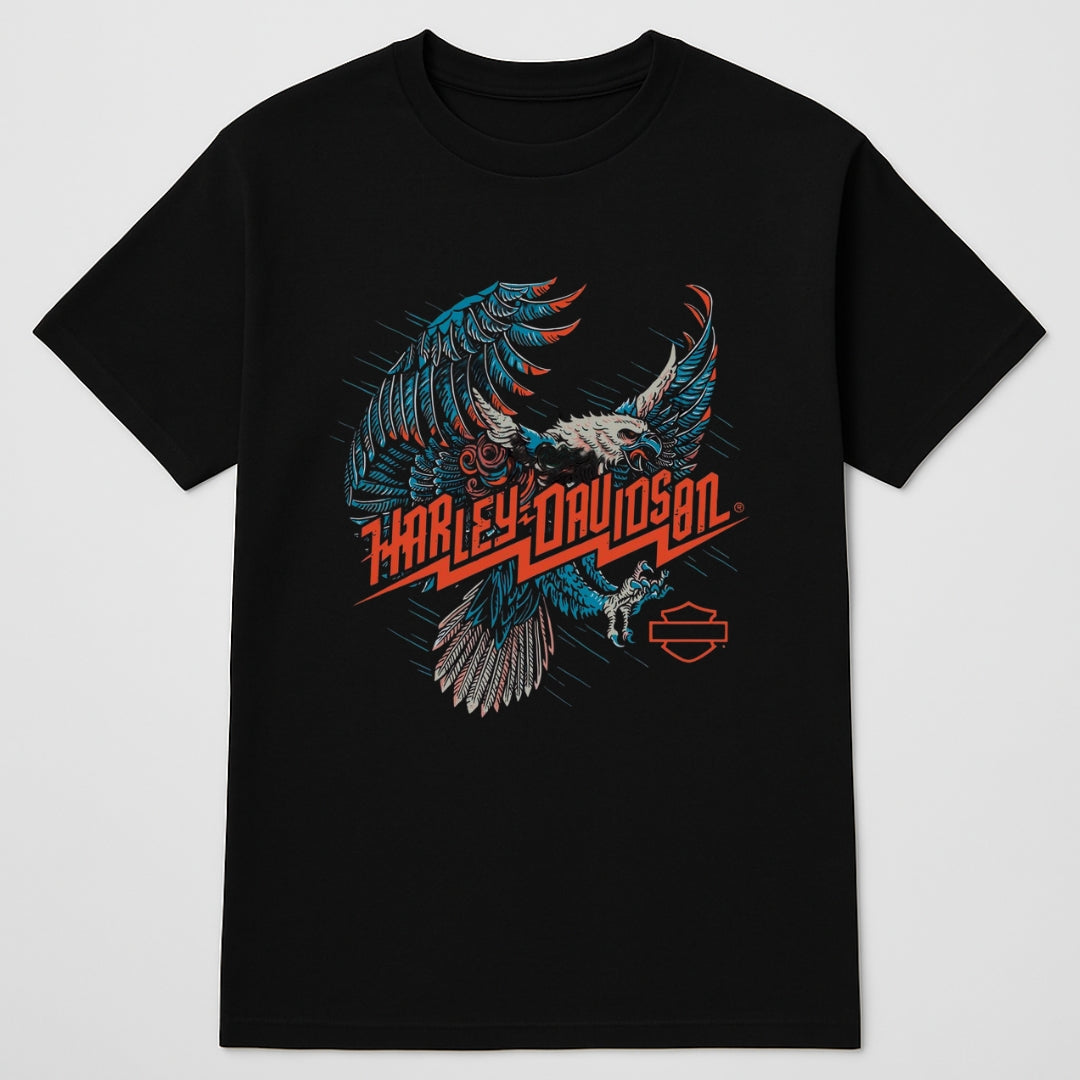 Homecoming Biker Festival Milwaukee Tee by BikerZoneZ with Harley-Davidson graphic on black tee on Tampa Home & Garden Store