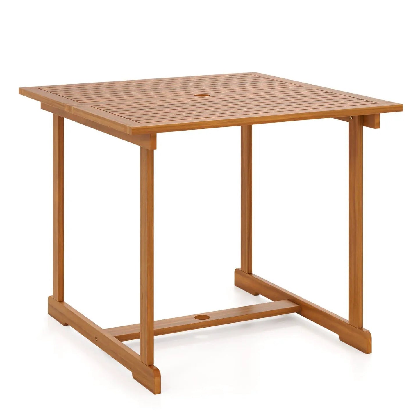 Acacia Wood Outdoor Table with Umbrella Hole