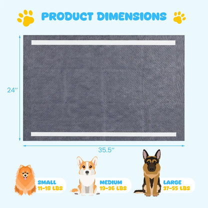 Charcoal 6 Layer Dog Pee Pads for All Sizes