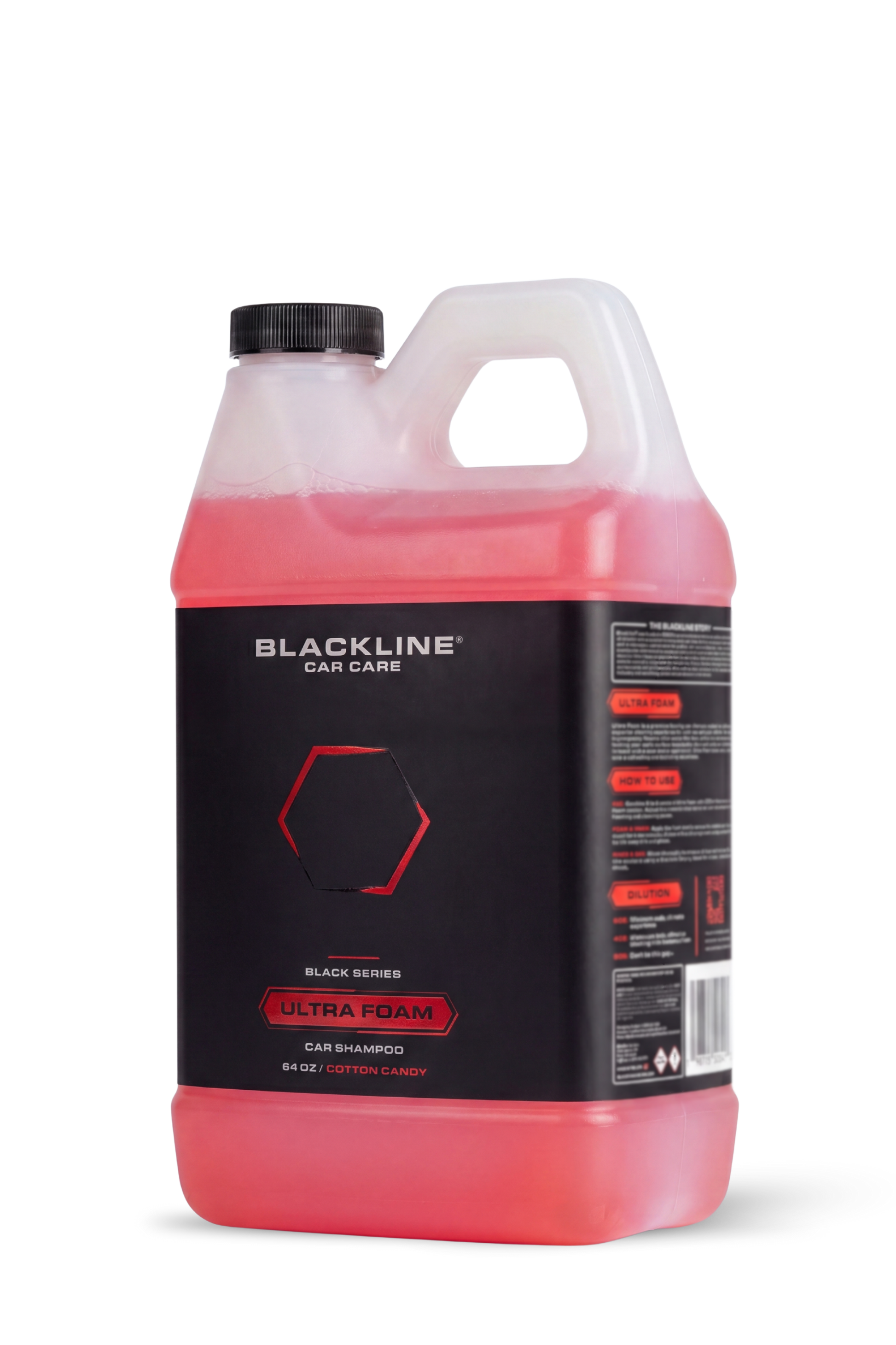BLACKLINE ULTRA FOAM car shampoo bottle with pink liquid from Blackline Car Care on Tampa Home & Garden Store