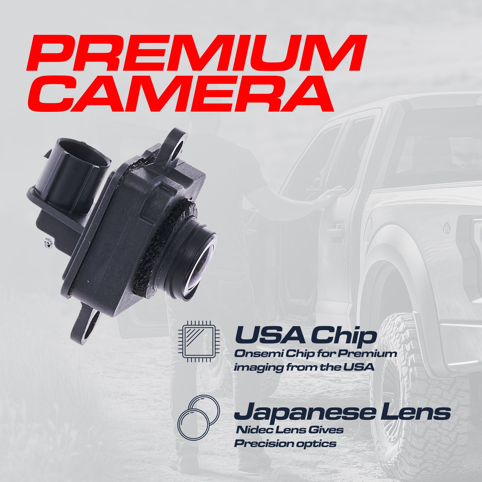 Ram ProMaster City OEM backup camera by Master Tailgaters, black housing with connector on Tampa Home & Garden Store