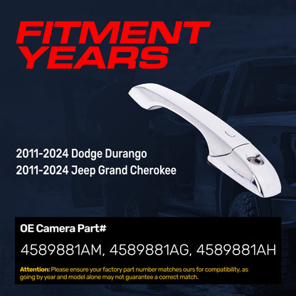 Front-left chrome exterior door handle replacement for 2011–2024 Durango & Grand Cherokee on Tampa Home & Garden Store