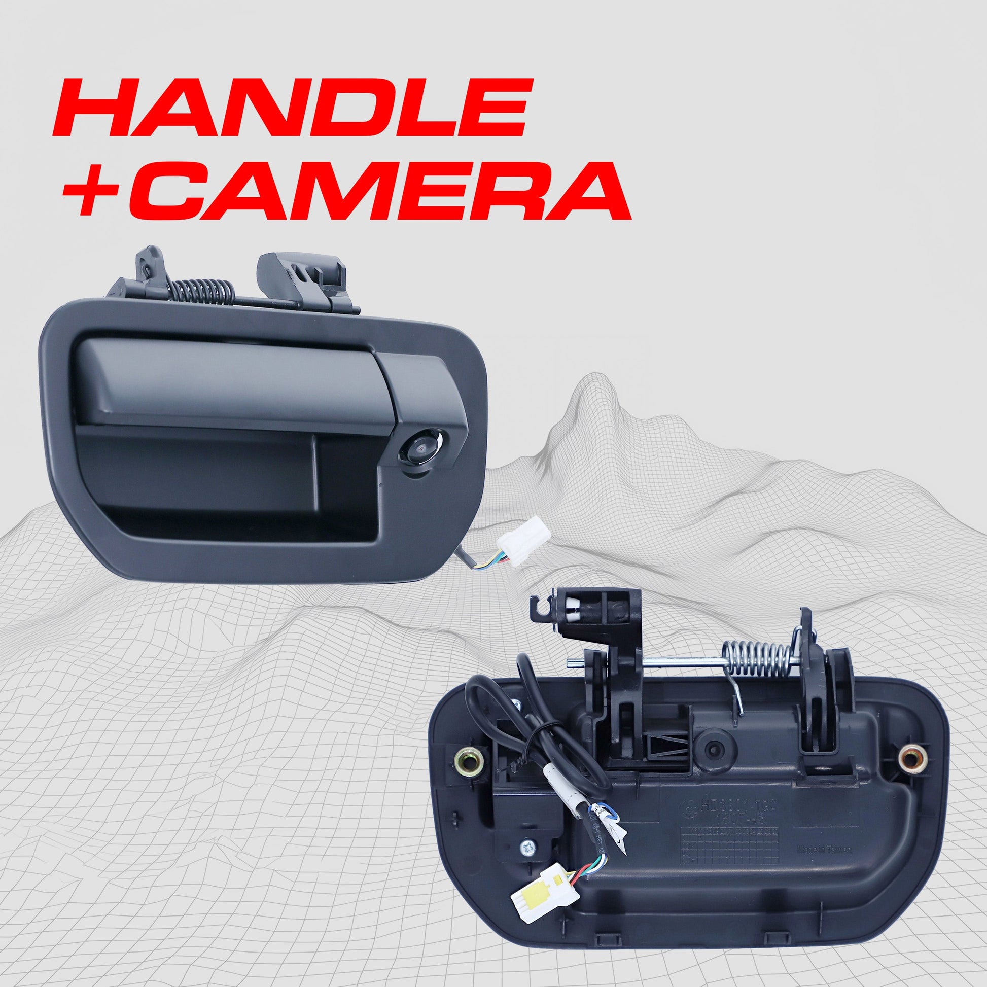 Tailgate handle with backup camera, black, Honda Ridgeline 2006-2014 by Master Tailgaters on Tampa Home & Garden Store