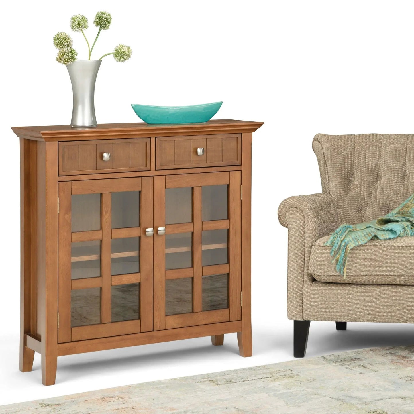 Acadian Handcrafted Entryway Storage Cabinet