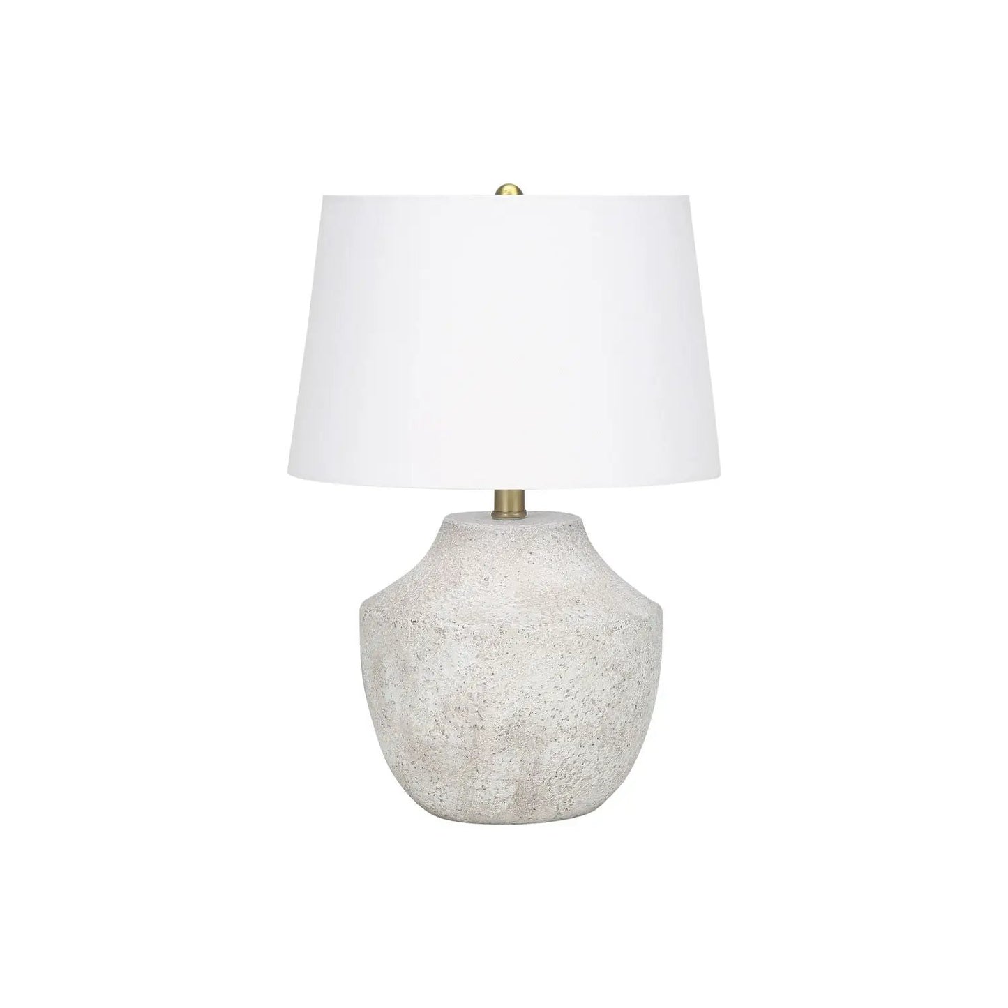 Table lamp, concrete-cream with textured base and white shade by Unique Piece Furniture on Tampa Home & Garden Store