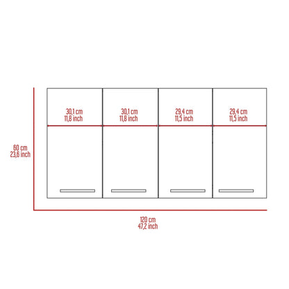 Wall Cabinet Four Doors two shelves plate and glass organizer by Unique Piece Furniture on Tampa Home & Garden Store