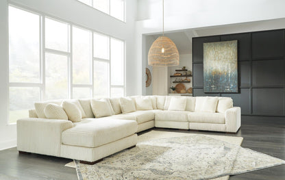 Lindyn Sectional Sofa with Cord Upholstery