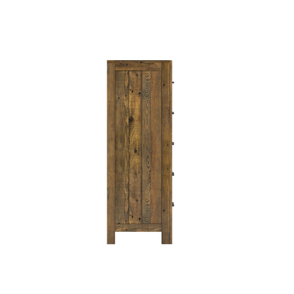 5 Drawer Chest in brown solid wood by HouseOfZazla, rustic accent table on Tampa Home & Garden Store