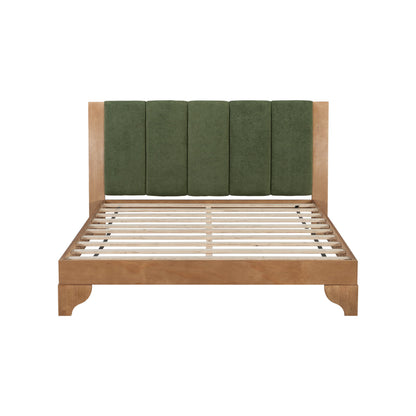Premium Pine Wood Queen Bed Frame with Headboard