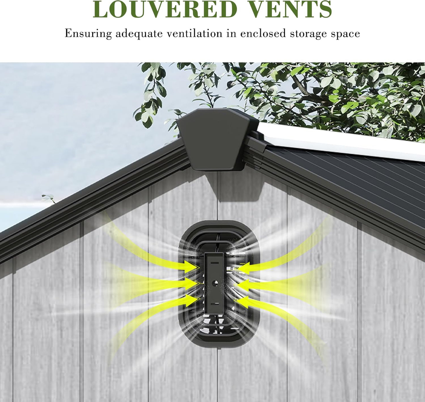 Outdoor Resin And Glass Storage Shed For Patio