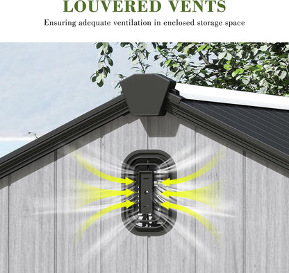 Outdoor Resin And Glass Storage Shed For Patio