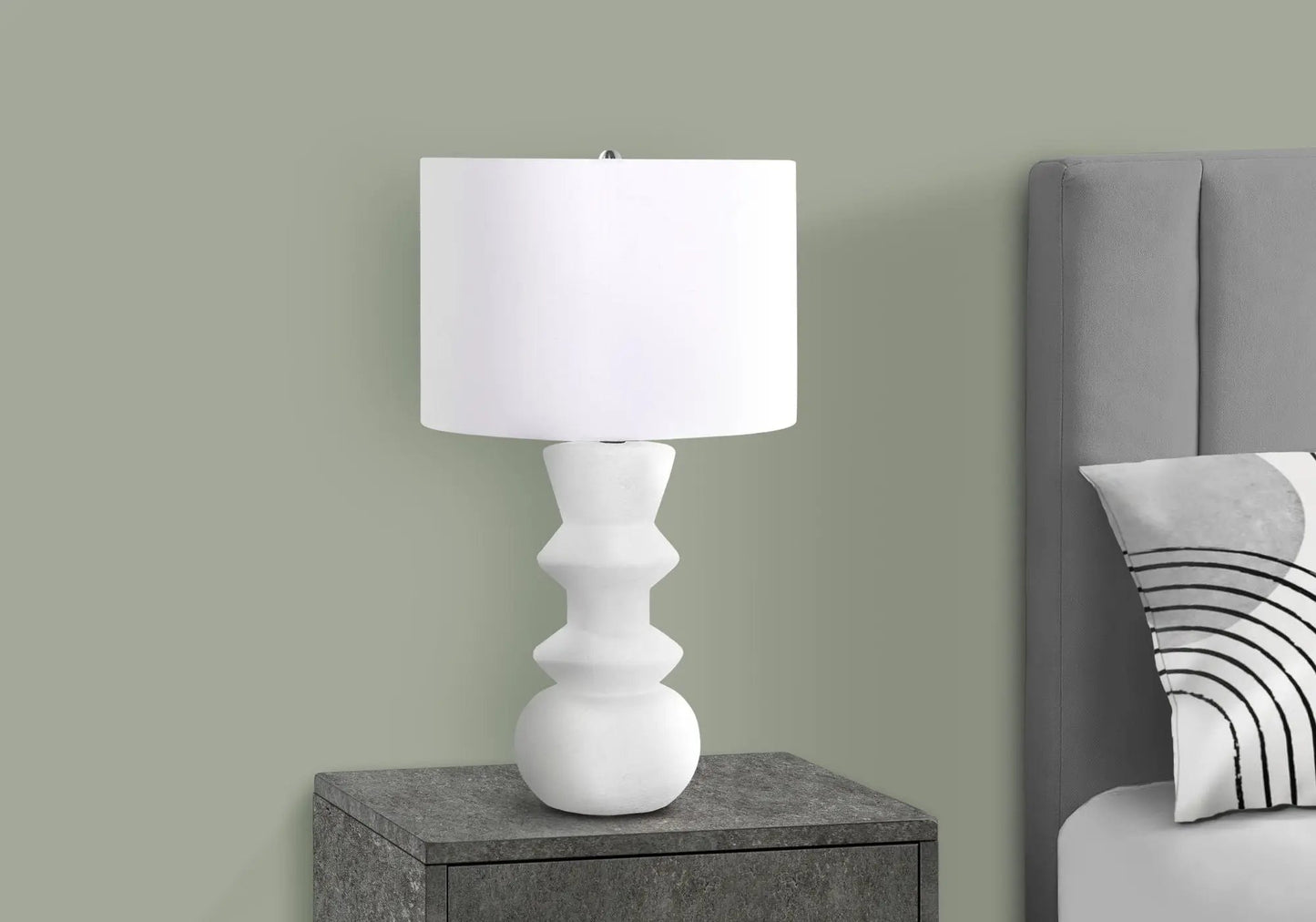 Ceramic Contemporary Table Lamp With Ivory Shade