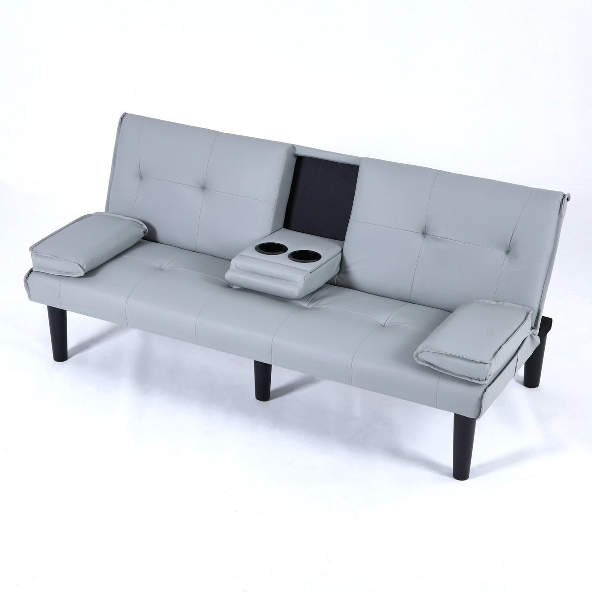 Compact Foldable Sofa Bed and Cup Holder
